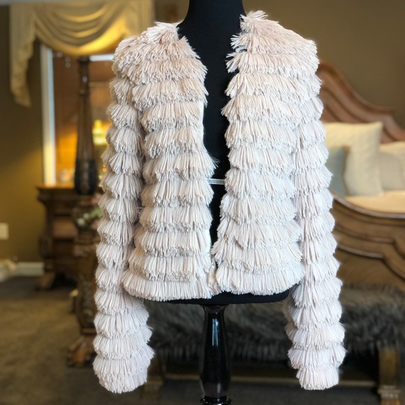 Fantastic Fawn Jackets & Blazers - Fantastic Fawn Glamorous Faux Hair Jacket Size S